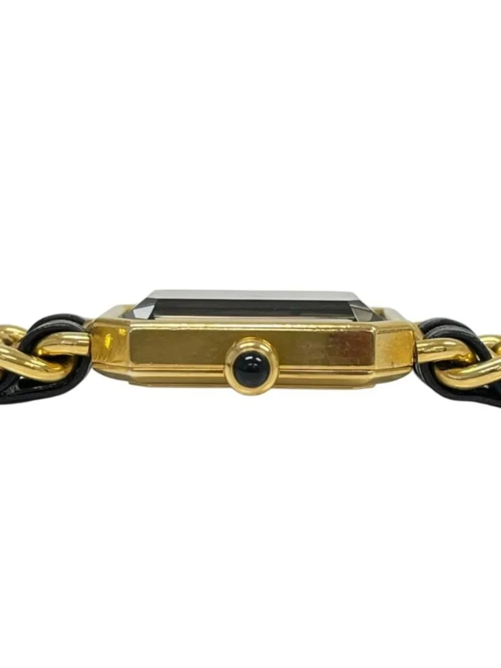 Chanel Premiere L Bracelet Watch Black Dial Gold Colored